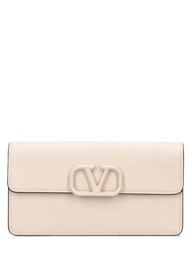 Brieftasche Aus Leder Mit Kette Mit Vlogo - VALENTINO GARAVANI - Modalova