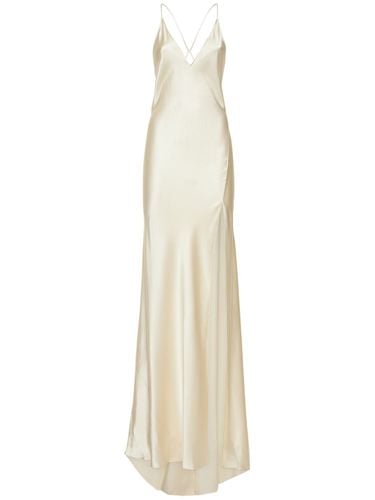 Katie Satin Silk Long Gown - NILI LOTAN - Modalova