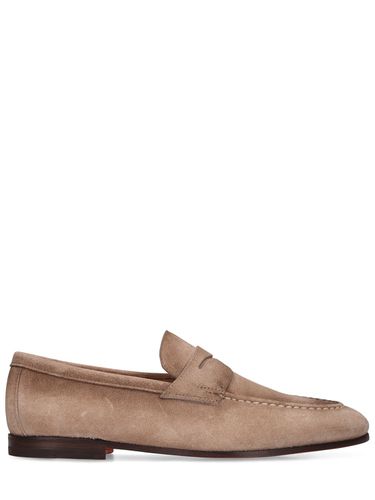 Door Suede Loafers - SANTONI - Modalova