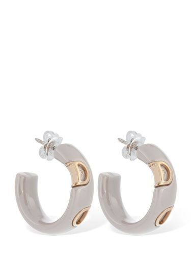 D. Icon 18kt Gold & Ceramic Earrings - DAMIANI - Modalova