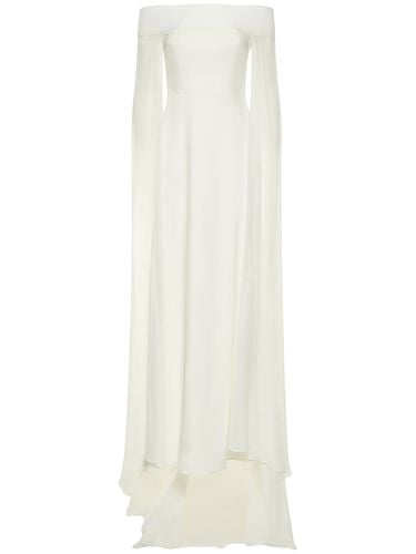 Off-the-shoulder Stretch Cady Gown - ROLAND MOURET - Modalova