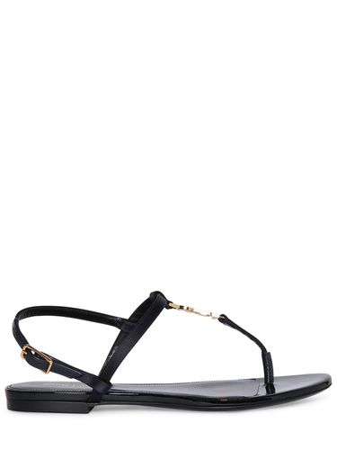 Mm Cassandra Viscose & Silk Flat Sandal - SAINT LAURENT - Modalova