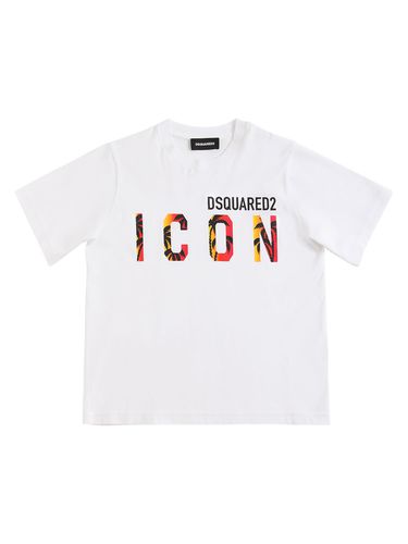 T-shirt Aus Baumwolljersey Mit Logodruck - DSQUARED2 - Modalova