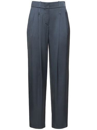 Pleated Silk Satin Pants - GIORGIO ARMANI - Modalova