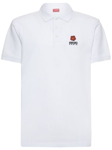 Boke Logo Cotton Piquet Polo - KENZO PARIS - Modalova