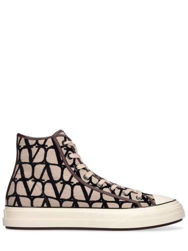 Sneakers High Top Toile Iconographe - VALENTINO GARAVANI - Modalova