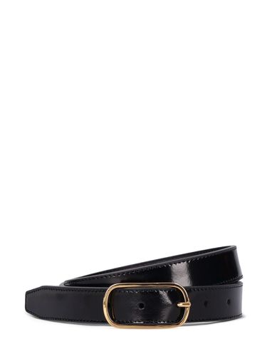 Cm Wide Oval Buckle Leather Belt - TOTEME - Modalova