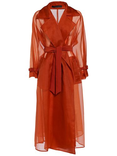 Rauche Belted Silk Organza Trench Coat - MAX MARA - Modalova