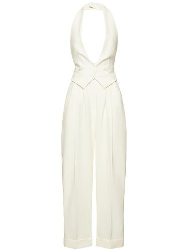 Jumpsuit Esmoquin De Sarga Con Cuello Halter - ALEXANDRE VAUTHIER - Modalova