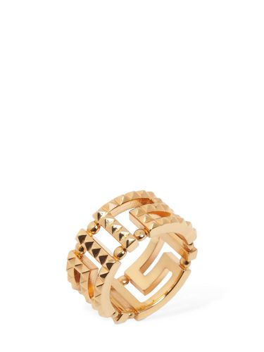 Anillo Con Motivo Griego - VERSACE - Modalova