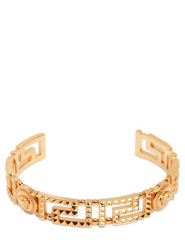 Bracciale Rifigo Con Motivo Greca E Borchie - VERSACE - Modalova