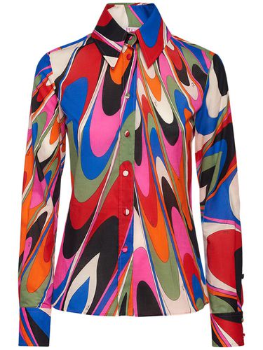 Printed Cotton Long Sleeve Shirt - PUCCI - Modalova