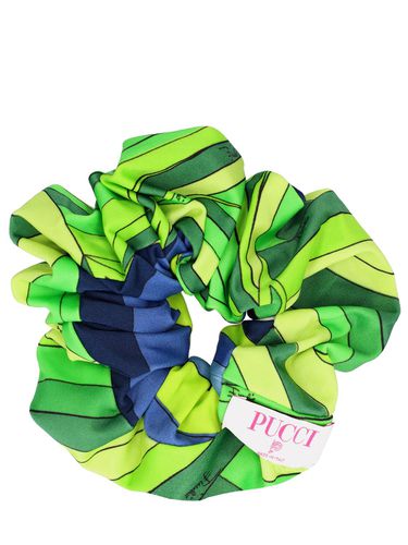 Medium Printed Silk Twill Hair Scrunchie - PUCCI - Modalova