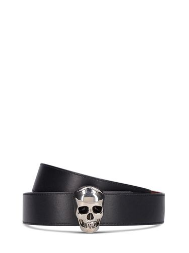 D Skull Reversible Leather Belt - ALEXANDER MCQUEEN - Modalova