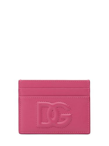 Kartenhülle Aus Leder Mit Geprägtem Logo - DOLCE & GABBANA - Modalova