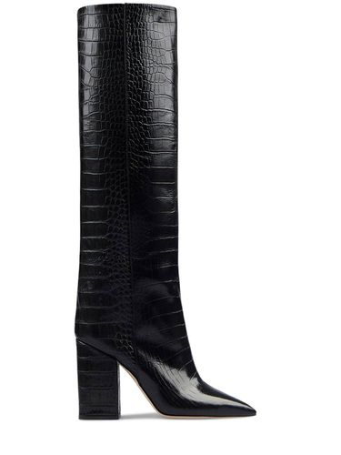 Mm Hohe Lederstiefel Mit Krokodruck „anja“ - PARIS TEXAS - Modalova