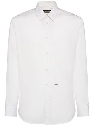 Stretch Cotton Poplin Shirt - DSQUARED2 - Modalova