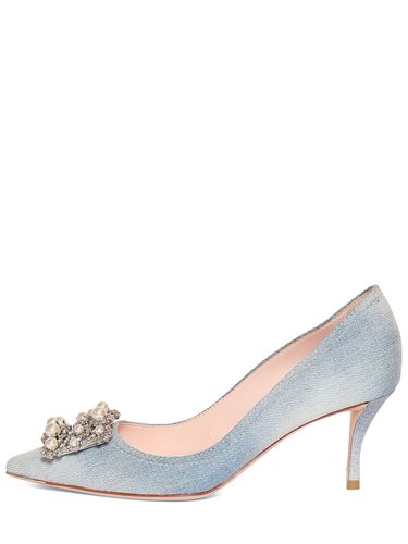 Salones De Denim Con Cristales 65mm - ROGER VIVIER - Modalova