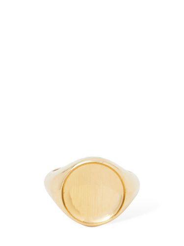 Gold Finish Sterling Silver Ring - BOTTEGA VENETA - Modalova