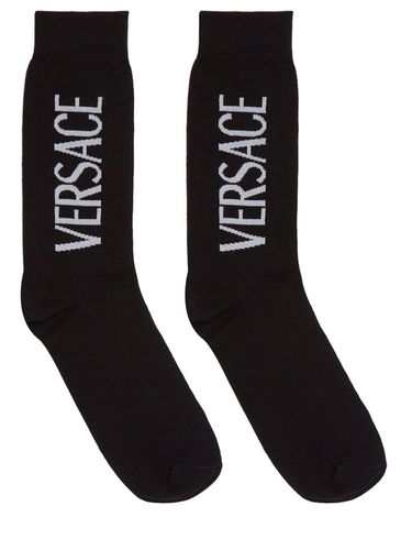 Calcetines De Algodón Con Logo - VERSACE - Modalova