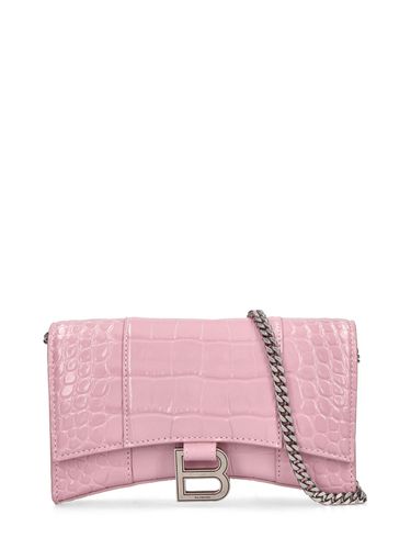 Cartera De Piel Con Cadena - BALENCIAGA - Modalova