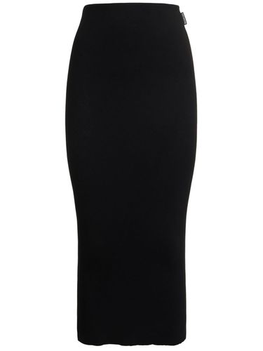 Twisted Cotton Blend Midi Skirt - BALENCIAGA - Modalova