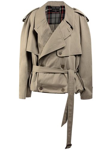 Trench In Cotone - BALENCIAGA - Modalova