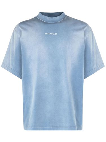 Besticktes T-shirt Aus Baumwolljersey - BALENCIAGA - Modalova