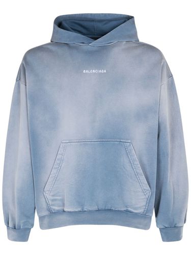 Hoodie Aus Baumwolljersey Mit Stickerei - BALENCIAGA - Modalova