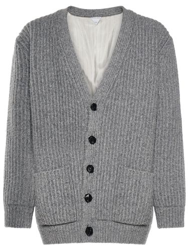 Felted English Wool Ribbed Cardigan - BOTTEGA VENETA - Modalova