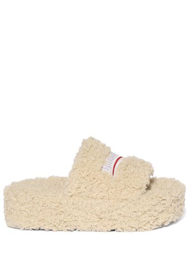 Sandalias Planas De Shearling Sintético 10mm - BALENCIAGA - Modalova