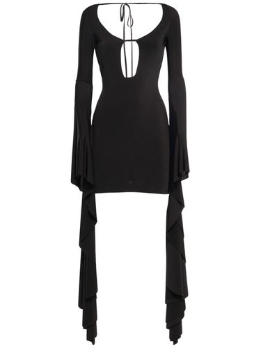 Maxi Sleeve Jersey Mini Dress - GIUSEPPE DI MORABITO - Modalova