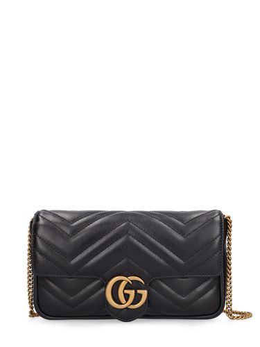 Mini Schultertasche Aus Leder "gg Marmont 2.0" - GUCCI - Modalova