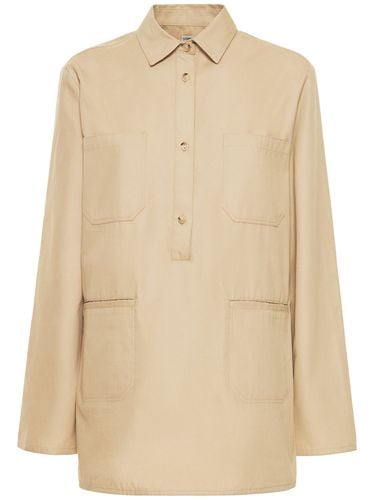 Cotton Twill Shirt W/pockets - TOTEME - Modalova