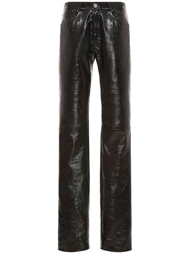 Mid Rise Patent Leather Straight Pants - ALESSANDRA RICH - Modalova