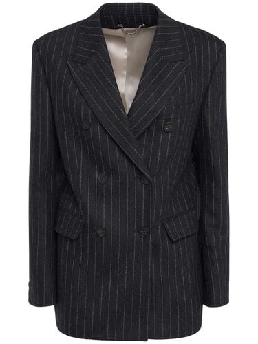 Journey Pinstriped Wool Blend Blazer - GOLDEN GOOSE - Modalova