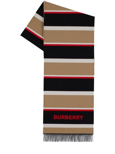 Bufanda De Punto De Lana Y Algodón - BURBERRY - Modalova