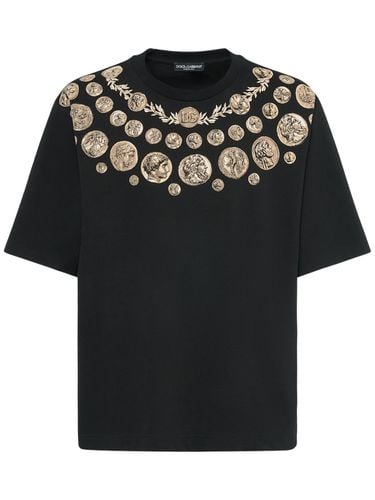 Camiseta Encerada Estampada - DOLCE & GABBANA - Modalova