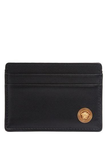 Leather Logo Card Case - VERSACE - Modalova