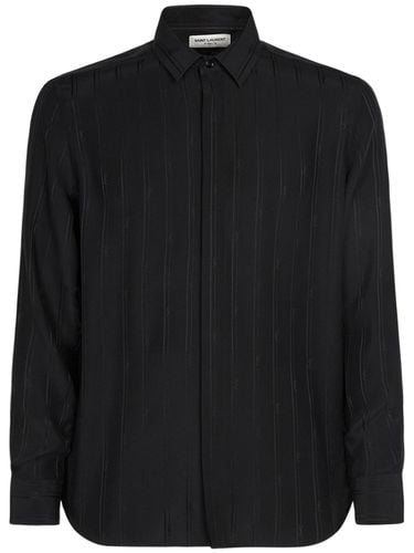 Cassandre Striped Silk Shirt - SAINT LAURENT - Modalova