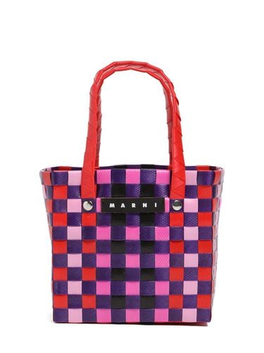 Bolso Cesta Tejido Color Block Con Logo - MARNI JUNIOR - Modalova