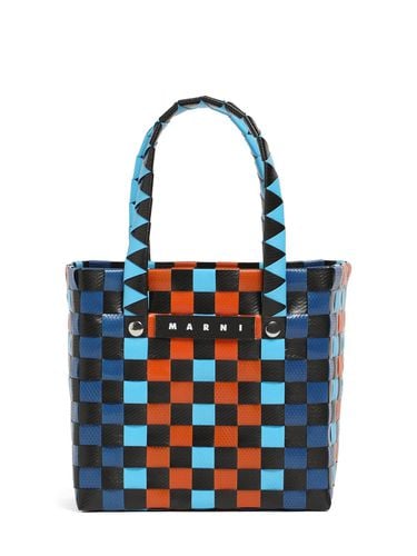 Bolso Cesta Tejido Color Block Con Logo - MARNI JUNIOR - Modalova