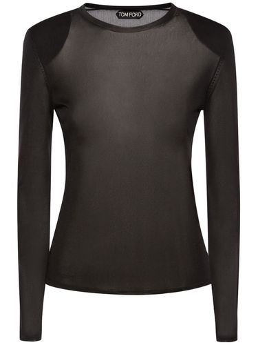 Top De Viscosa Jersey Con Hombreras - TOM FORD - Modalova