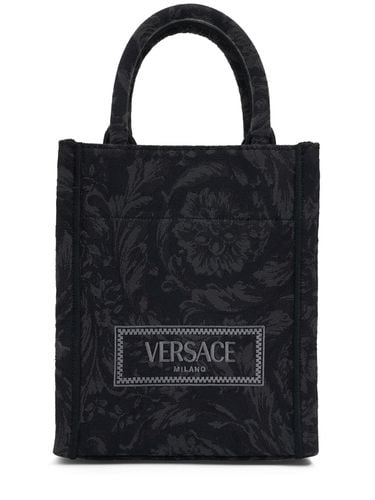 Mini Tote Aus Jacquard „barocco“ - VERSACE - Modalova