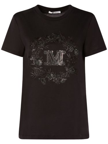 Camiseta De Algodón Con Bordado - MAX MARA - Modalova