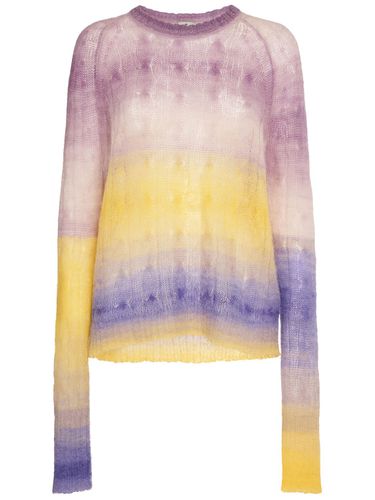 Faded Mohair Blend Crewneck Sweater - ETRO - Modalova