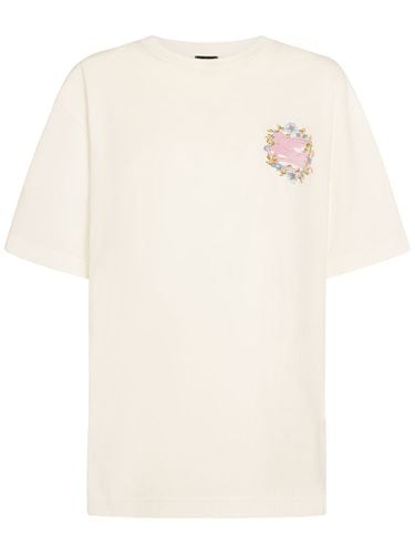 Camiseta De Algodón Bordada - ETRO - Modalova