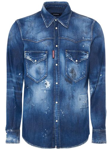 Westernhemd Aus Denim - DSQUARED2 - Modalova