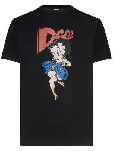 Camiseta De Algodón Estampada - DSQUARED2 - Modalova