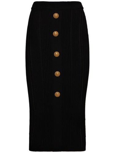 Embellished Knit Midi Skirt - BALMAIN - Modalova